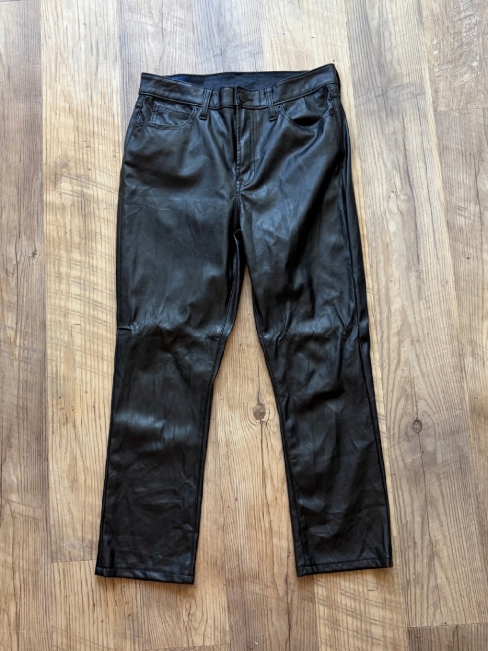 GAP High Rise Vintage Slim Faux Leather Jeans